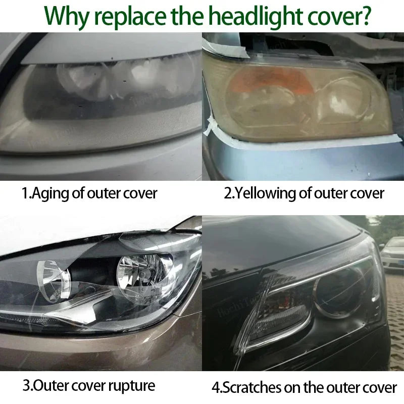 Car Headlight Cover Lampshade HeadLamp Clear Lens Cover Bright Shell Cover For Hyundai Santa Fe CM 2007-2012 Lampcover Glass