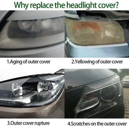 Car Headlight Cover Lampshade HeadLamp Clear Lens Cover Bright Shell Cover For Hyundai Santa Fe CM 2007-2012 Lampcover Glass