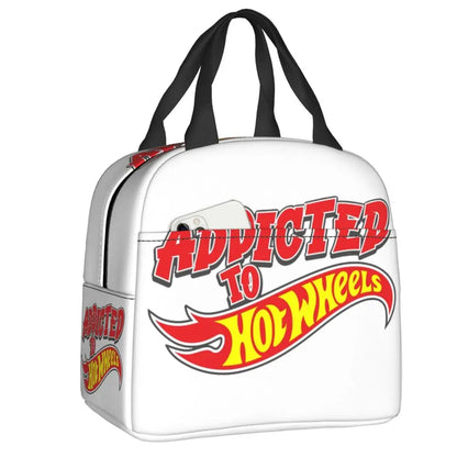Custom Hot Wheels For Fans Thermal Insulated Lunch Bag Cartoon Sport Car Portable Lunch Container Travel Multifunction Food Box