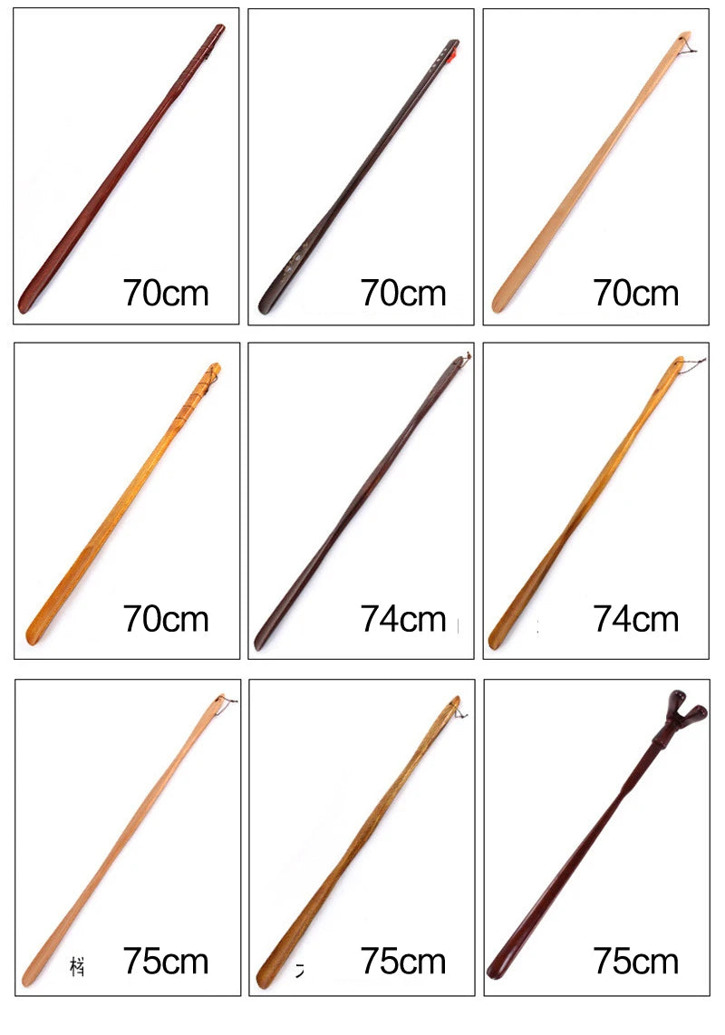 Professional Shoe Spoon Home Tools Durable Professional Wooden Shoe Horn Flexible Wood Long Handle Shoehorn Useful Shoe Lifter