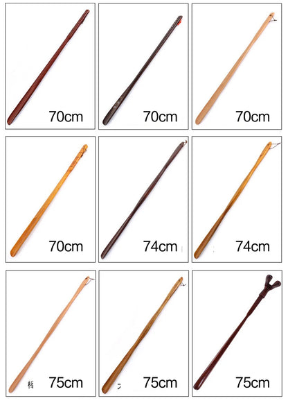 Professional Shoe Spoon Home Tools Durable Professional Wooden Shoe Horn Flexible Wood Long Handle Shoehorn Useful Shoe Lifter