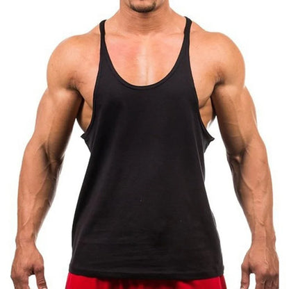 Men's Sports Gym Fitness Tank Top Y Back Fitness Lightweight Shoulder Strap Muscle Fit Tight Fitness Limit T-shirt