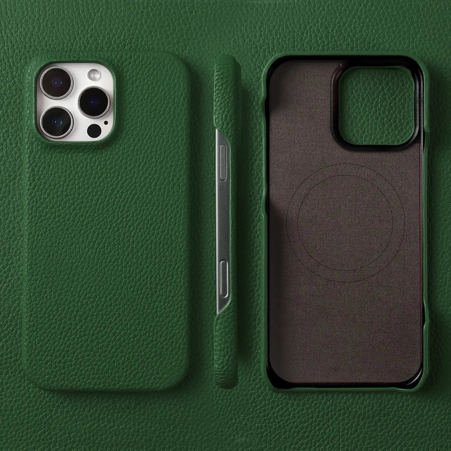 Premium Magnetic Genuine Leather Case For iphone 16 Pro Max 15 14 13 12 11 Wireless Charge Magnet Magsafe Cover Shockproof Coque