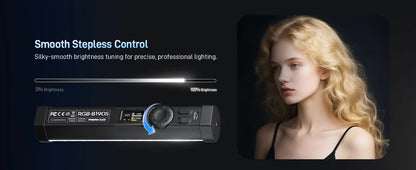 PHOTOOLEX RGB Video Light Handheld Magnetic Tube Light Design  2500K-9000K Photography Studio Lamp 12 Light Effects LED Tube