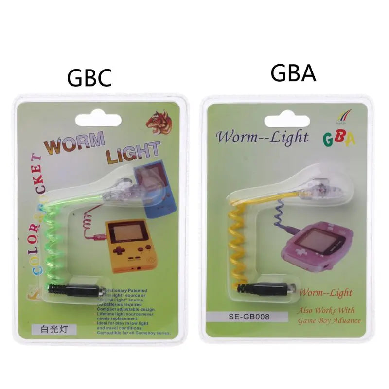 Worm Screen Light LED Night Lamp with Packing for GBA Gameboy Advance/for Game Boy Color GBC Console