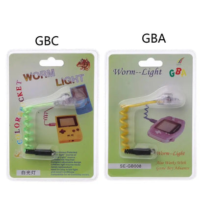 Worm Screen Light LED Night Lamp with Packing for GBA Gameboy Advance/for Game Boy Color GBC Console