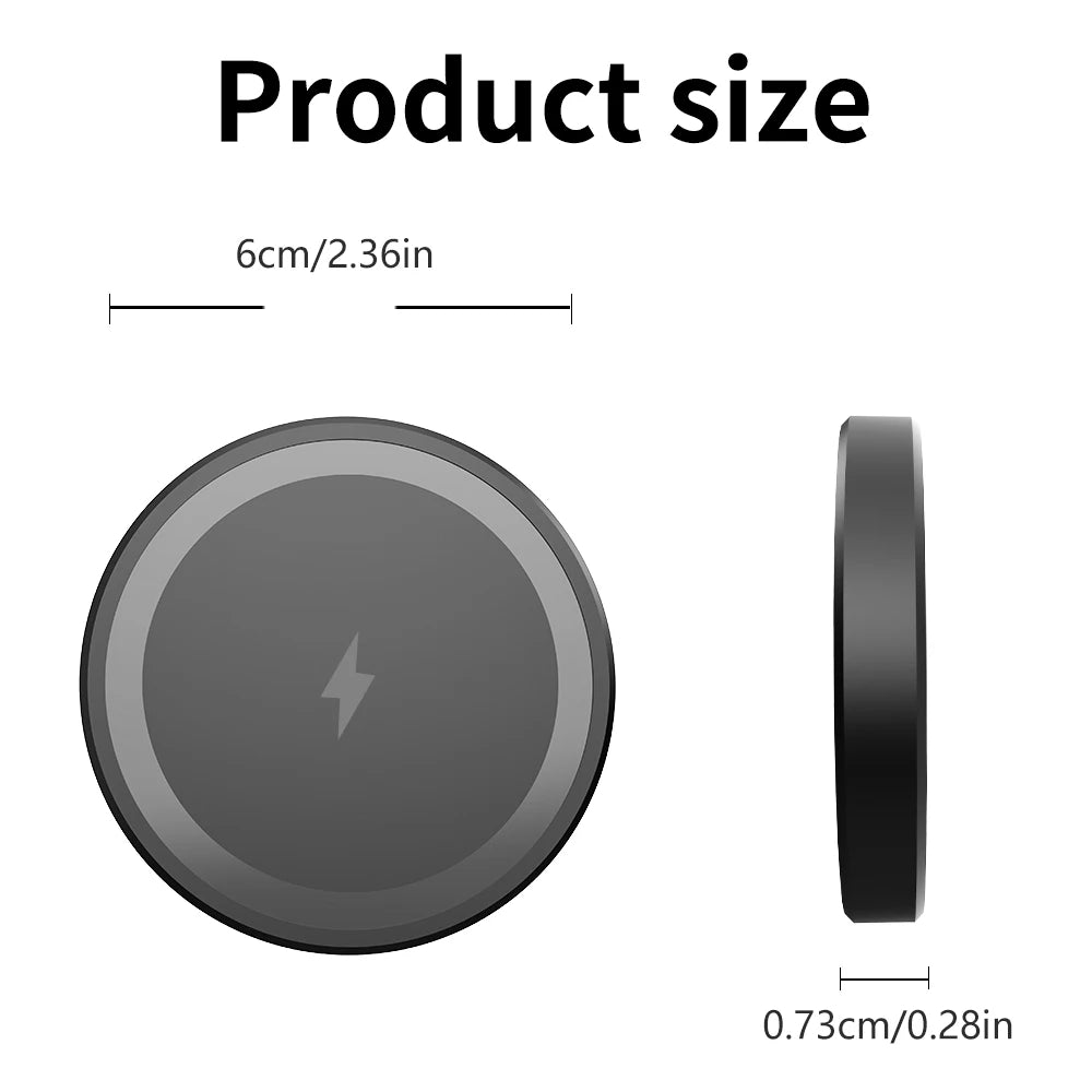 Mini Magnetic Wireless Charger Phone Pad For Magsafe iPhone 17 16 15 14 13 12 Pro Max Airpods 4 Pro Magnet Fast Charging Station
