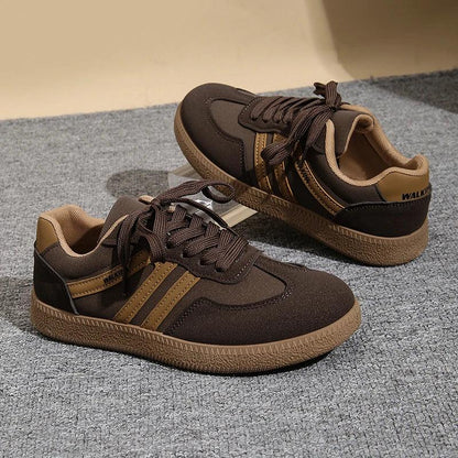 White Platform German Training Shoes Women 2026 Spring Non Slip Thick Sole Casual Sneakers Woman Lace Up Sport Shoes Flats Mujer