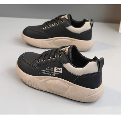 New Women's Shoes 2024 Spring Thick Sole Elevated Shoes Sports Shoes Women's Shoes Student Street Casual Board Shoes