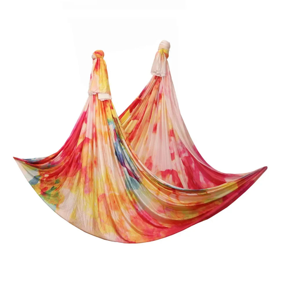 2024 New Aerial Yoga hammock Fabric Flying Pilates Yoga Swing Silk Aerial Anti-Gravity Traction Device Fitness Yoga Home Gym