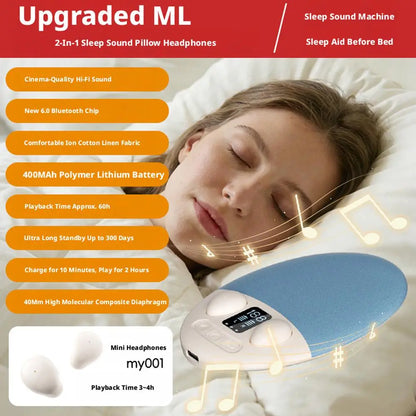 Mini Sleeping Aid Bluetooth Speaker Bluetooth Under Pillow Machine With White Noise 30/60/90 Min Timer for Bed Bedroom Bedside