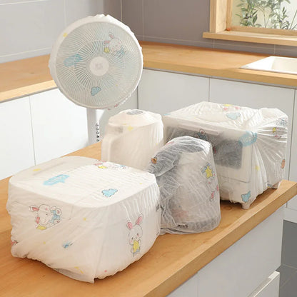 10Pcs Non-Woven Appliance Covers,Dust Protector for Air Conditioner Cartoon Pattern Fan Rice Cooker Microwave Oven Protect Cover