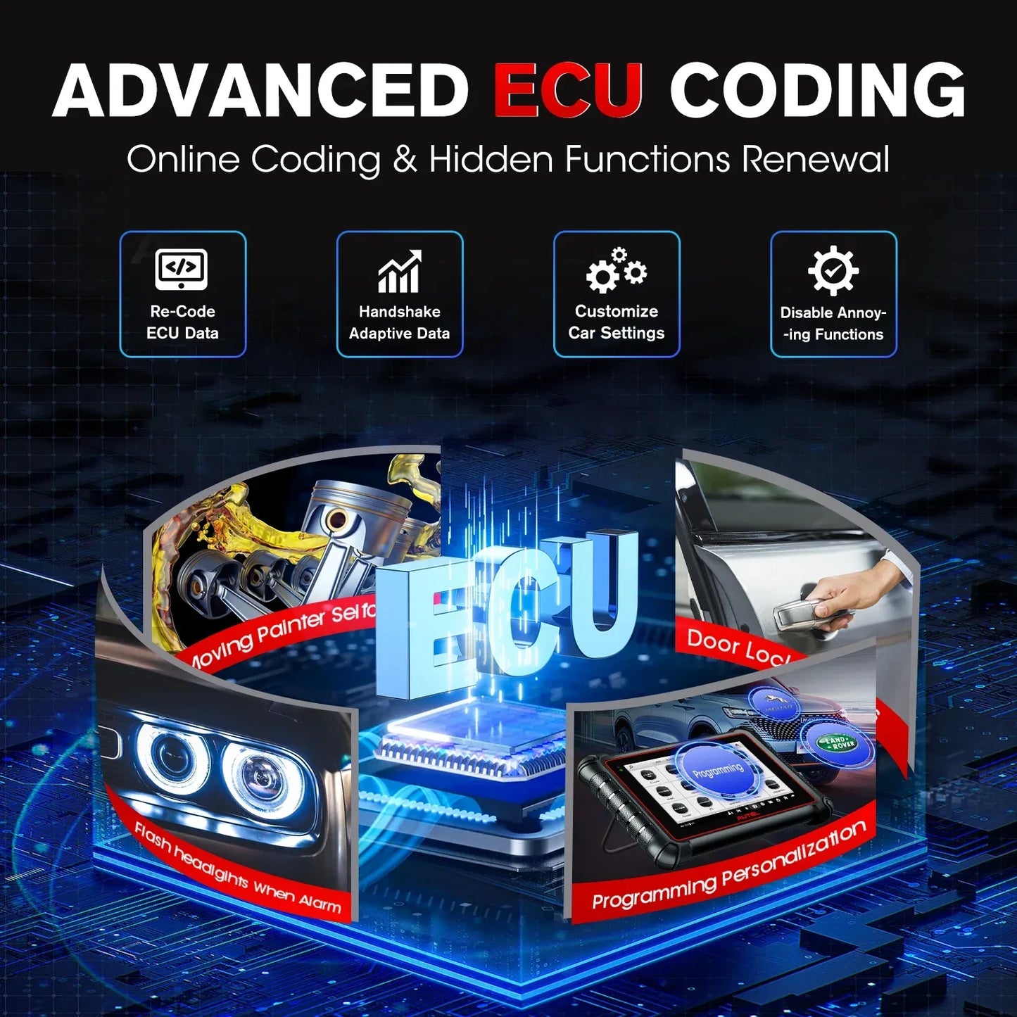 Autel MaxiPRO MP900-BT OBD2 Scanner ECU Coding Bidirectional Scan Tool VIN/License Scan 40+Service Upgraded of MP808BT Pro/MP900