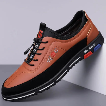 Extra Large Men's Shoes Casual Soft Bottom Leather Spring Autumn New Style 46 47 48 Trendy Shoes Comfortable Rubber Sole