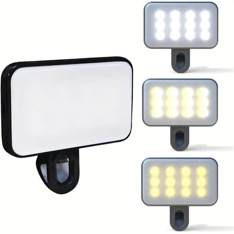 Portable Rechargeable LED Fill Light Mini Selfie Fill Light for Mobile Phone Computer