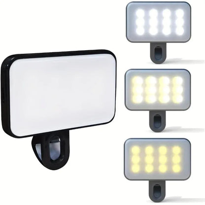 Portable Rechargeable LED Fill Light Mini Selfie Fill Light for Mobile Phone Computer