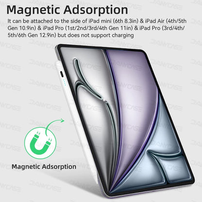 For iPad Air 6 M2 Stylus Pencil with Palm Rejection Tilt iPad Pen for 2024 iPad Pro M4 Pro 11/12.9 iPad 5/6/7/8/9/10th mini 6