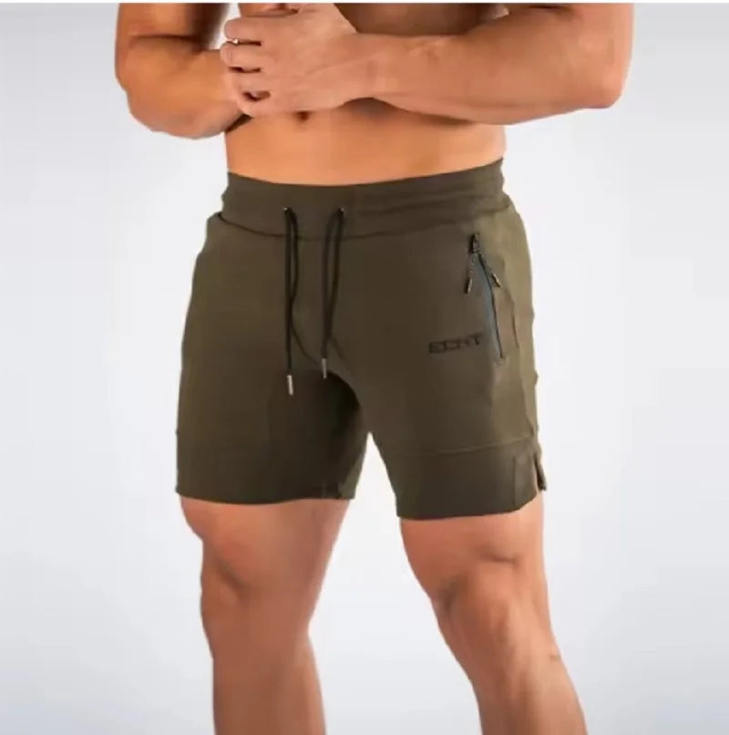New Sports Shorts Men Beaching Shorts Zip pocket Trousers Bodybuilding Sweatpants Fitness Jogger Running Gyms Men Shorts