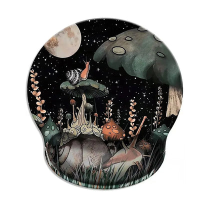 Gift Leopard Mouse Pad Ergonomic Gel Wrist Support Grey Non-Slip Base Wrist Rest Pad Typing and Pain Relief