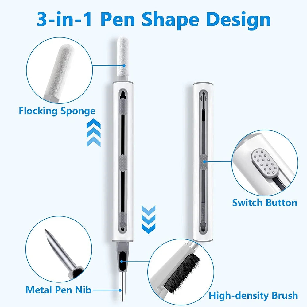 3 In 1 Bluetooth Earphones Cleaning Tool Earbuds Case Cleaner Kit Cleaning Brush Pen For Airpods Pro 3 2 1 Headphones Clean Set