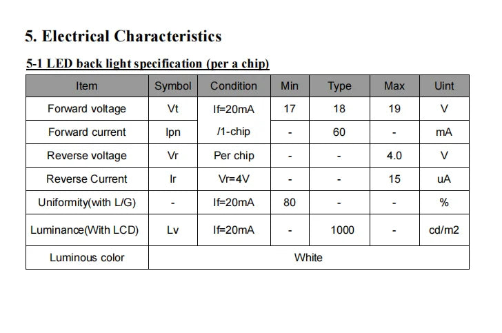 5-inch screen IPS 800 * 480 high-definition 1000 brightness underwater camera equipment industrial control screen
