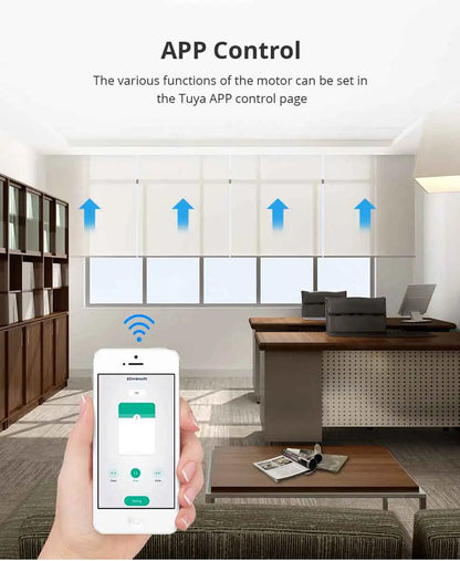Zemismart WiFi Electric Roller Shade Motor for 17mm 25mm 28mm Tube Built-in Battery Work with Tuya Alexa Google Home Alice Voice