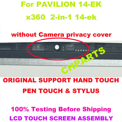 N09468-001 14“ For hp Pavilion x360 14 EK 14-ek 2-in-1 Laptop Lcd Touch Screen Replacement Assembly 250 nits 45% NTSC 1920*1080