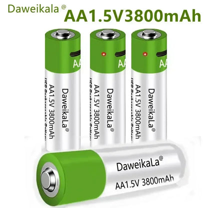 New 1.5V AAA grade lithium-ion battery with 3000mAh capacit USB rechargeable battery suitable forRomote Control LED toy keyboard