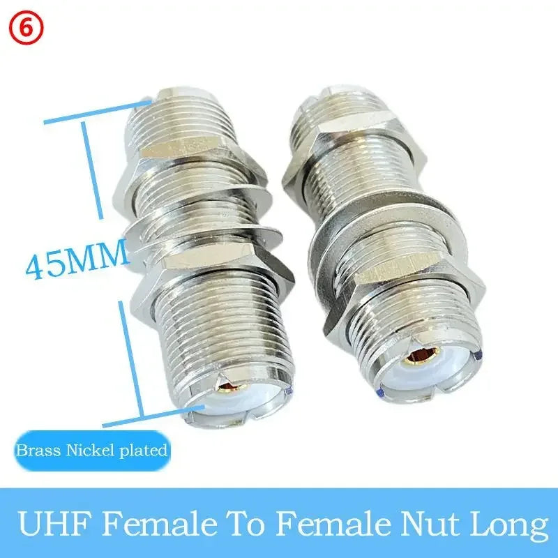 UHFmale Female SO239 PL259 Connector UHF 3 Way Splitter UHF 4-hole Panel Mount Flange RF Coaxial Pure Copper High Quality