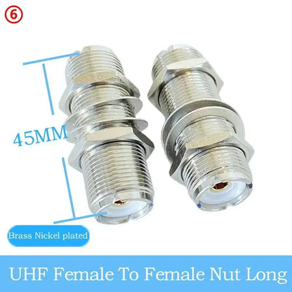 UHFmale Female SO239 PL259 Connector UHF 3 Way Splitter UHF 4-hole Panel Mount Flange RF Coaxial Pure Copper High Quality