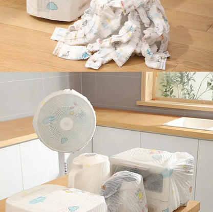 10Pcs Non-Woven Appliance Covers,Dust Protector for Air Conditioner Cartoon Pattern Fan Rice Cooker Microwave Oven Protect Cover