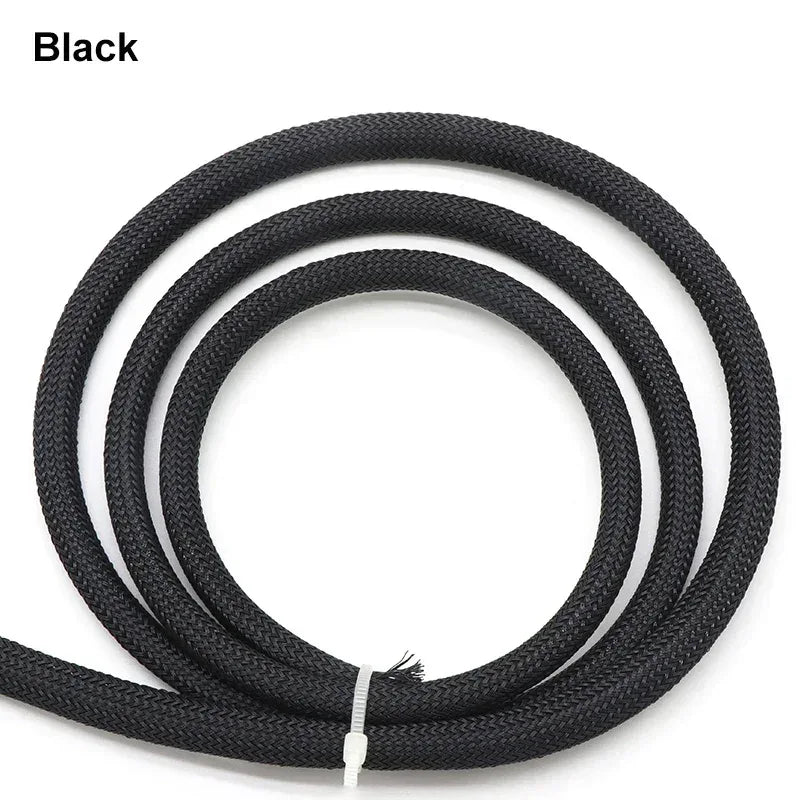 1-50M 2mm Insulated PET Braid Sleeves Sleeving High Density Cable Sheath Wrap Cable Protector Braid For Wires