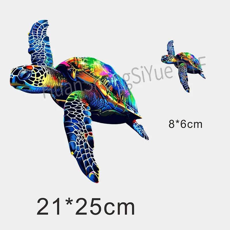 Color Fluid Painting Ironing Sticker Clothes DTF Fashion T-shirt Hoodie DIY Jacket Patch Hot Paste Paper Waterproof