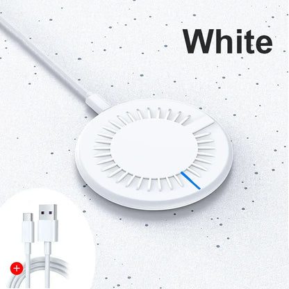 LED Night Light Wireless Charger Stand Pad For iPhone 16 15 14 13 12 Pro Max Samsung S25 S24 Xiaomi Quick Fast Charging Station