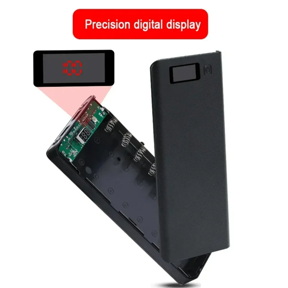 Dual USB Power Bank Battery Box Case 8*18650 LED DIY Shell Case Charging Storage Battery Holder Mobile Phone Charger For Xiaomi