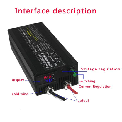 Portable 12V100A Lifepo4 Battery Charger 40A 50A Lithium Battery Charger 60A 85A with Adjustable Voltage and Current Anderson