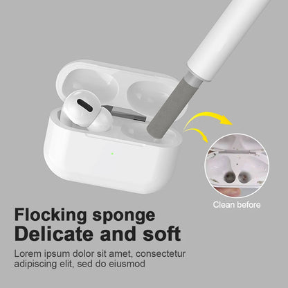 3 In 1 Bluetooth Earphones Cleaning Tool Earbuds Case Cleaner Kit Cleaning Brush Pen For Airpods Pro 3 2 1 Headphones Clean Set