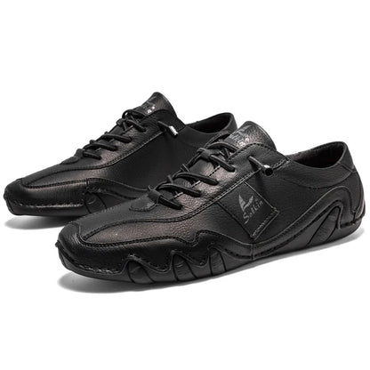 2024 Hand Sewn Leather Shoes for Men Light Outdoor Walking Casual Shoes Big Size 47 48 Slip-On Driving Loafers Men