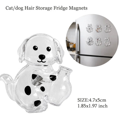 Transparent Dog Hair Storage Container Adorable Pet Keepsake Capsule Pendant With Key Ring for Pet Lovers DIY Memorial Keychain
