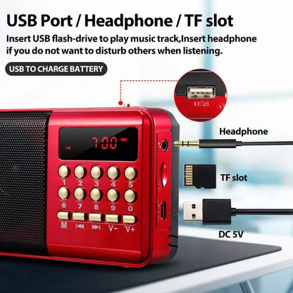 Multifunctional Portable Radio Hand Crank Solar Power FM AM WB NOAA Weather Radio Emergency LED Flashlight Flashlight Power Bank