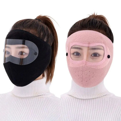 Winter Windproof Mask Thickened Warm Fleece Breathable Motorcycle Cycling Face Mask Bike Riding Sportmask Cover Goggles