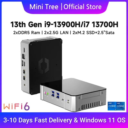 13Th Gen Mini Gaming PC Windows 11 Intel Core i9 13900H DDR5 PCIE4.0 Gamer Office Desktop Mini Computer Quad 4K Displays Wifi6 by PDG ibma