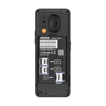 UNIWA V2000 Phone Big Push-Button Dual Screen 0.3MP Camera FM Radio Keyboard 1700mAh 4G Cellphone Support one click dialing