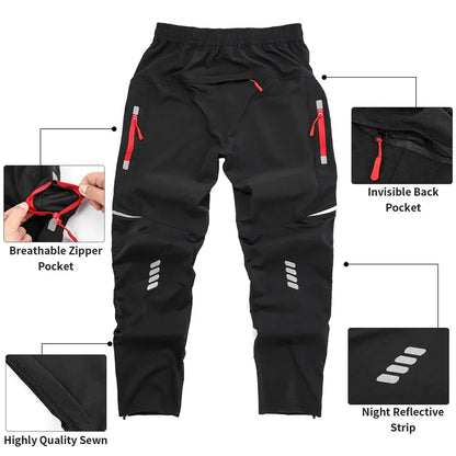 WEST BIKING Cycling Pants Spring Summer Outdoor Sports Pants Breathable Comfortable Cycling Running Trousers Men Bicycle Pants