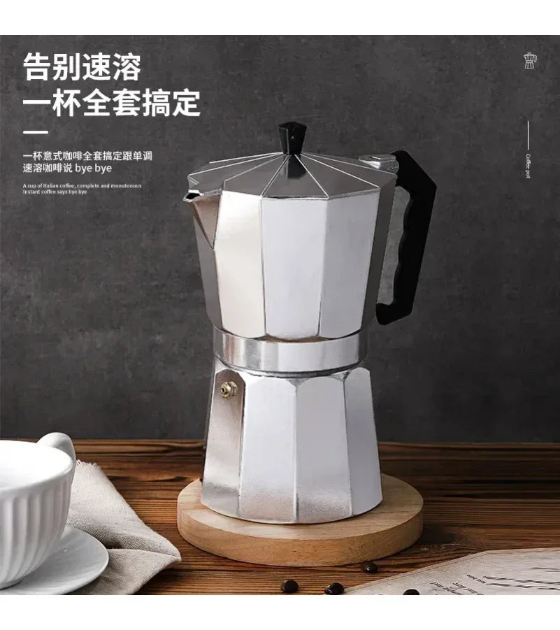 Mocha Coffee Pots Italian Aluminum Octagonal Pot Coffee Cup Maker Tea Maker Portable Coffee Maker