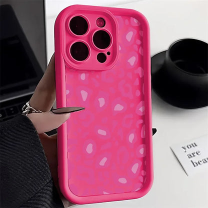 Leopard Print Phone Case For iPhone 13 Case iPhone 11 12 15 14 Pro Max X XR XS MAX 7 8 Plus SE Shockproof Silicone Soft Cover