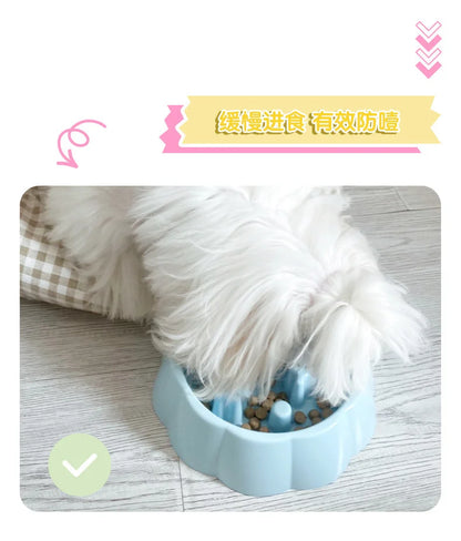 Pet Supplies Color Slow Feeder Cat Bowl Anti-choking Plastic Dog Puzzle Food Bowl, Dog Water Basin For Anxiety Relief
