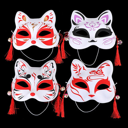1Pc Anime Fox Masks PVC Half Face Cat Mask Masquerade Festival Party Cosplay Props