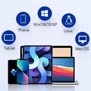 Eyoyo 2D Bluetooth Barcode Scanner Wireless with Clip 2000mAh Battery, Portable Mini QR Bar Code Reader Scanner