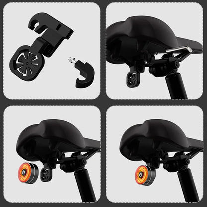 BUCKLOS Bike Rear Light Aluminum Alloy Basic/Sensing Bicycle Taillight Type-C Rechargeable MTB Road Cycling Lamp IPX5 Waterproof